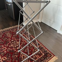 Clothes Drying Rack, Metal, Gray
