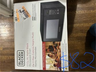 BLACK+DECKER 1.1 Cu. Ft. Matte Black Microwave Oven
