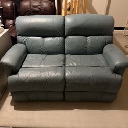 Blue Love Seat Recliner