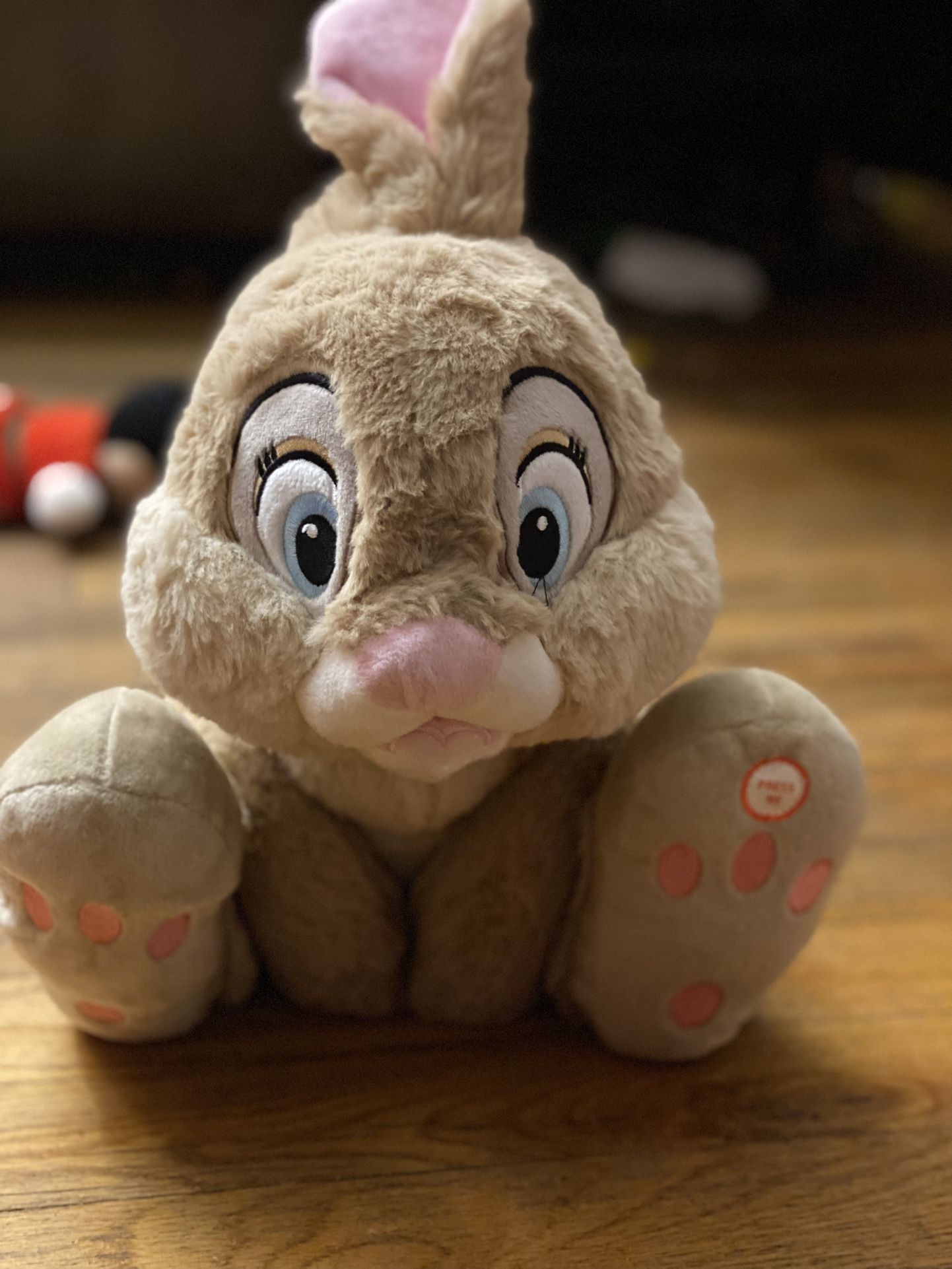 Disney Primark Bambi Thumper Miss Bunny Plush Rabbit Bunny Light Up Nose