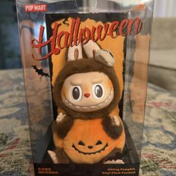 Pop Mart Labubu The Monsters Halloween Sitting Pumpkin Pendant
