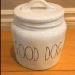 Rae Dunn "GOOD DOG" Canister Treat Jar - Large 8x8~ Brand New