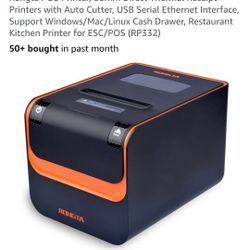 Rongta POS Printer 80mm Direct Thermal Receipt Printer with Auto Cutter USB S...