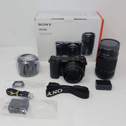 Sony alpha 6100 Mirrorless 4k video camera with E Paz 16-50mm lens 