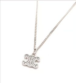 Celine Triomphe Rhinestone Necklace