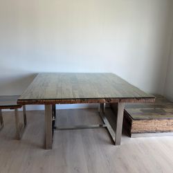 Modern Amalfi Reclaimed wood Living Room Set (4 Pieces)