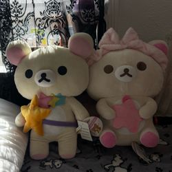 2 Rilkkuma plushies 50$ or best offer