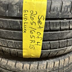 Set of 4 tires 265/65r18 evoluxx $175