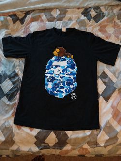 Bape tee with gorilla head in the middle