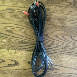 Two Hosa 6’ Foot Dual RCA-Dual TS 1/4" Audio Cable for Studio or DAW