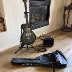 Mitchell Electric Guitar Plus Stand, And Amp