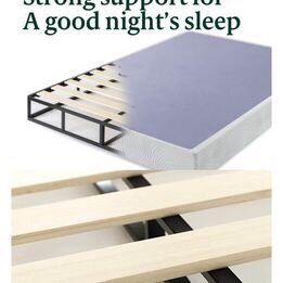 NEW ZINUS TWIN Metal Box Spring with Wood Slats 9 Inch Mattress Foundation Sturdy Steel Structure