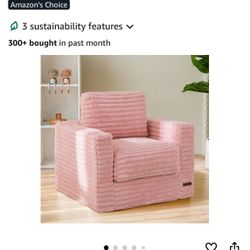 MAXYOYO Kids Bean Bag Chair, Comfy Faux Fur Bean Bag Sofa with Filler, Upholstered Floor Sofa with Pillows and Armrests, Lazy Floor Chair Couch for Bo