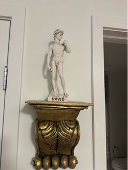 Custom Handmade Wooden Wall Shelf – Gold Antique Finish