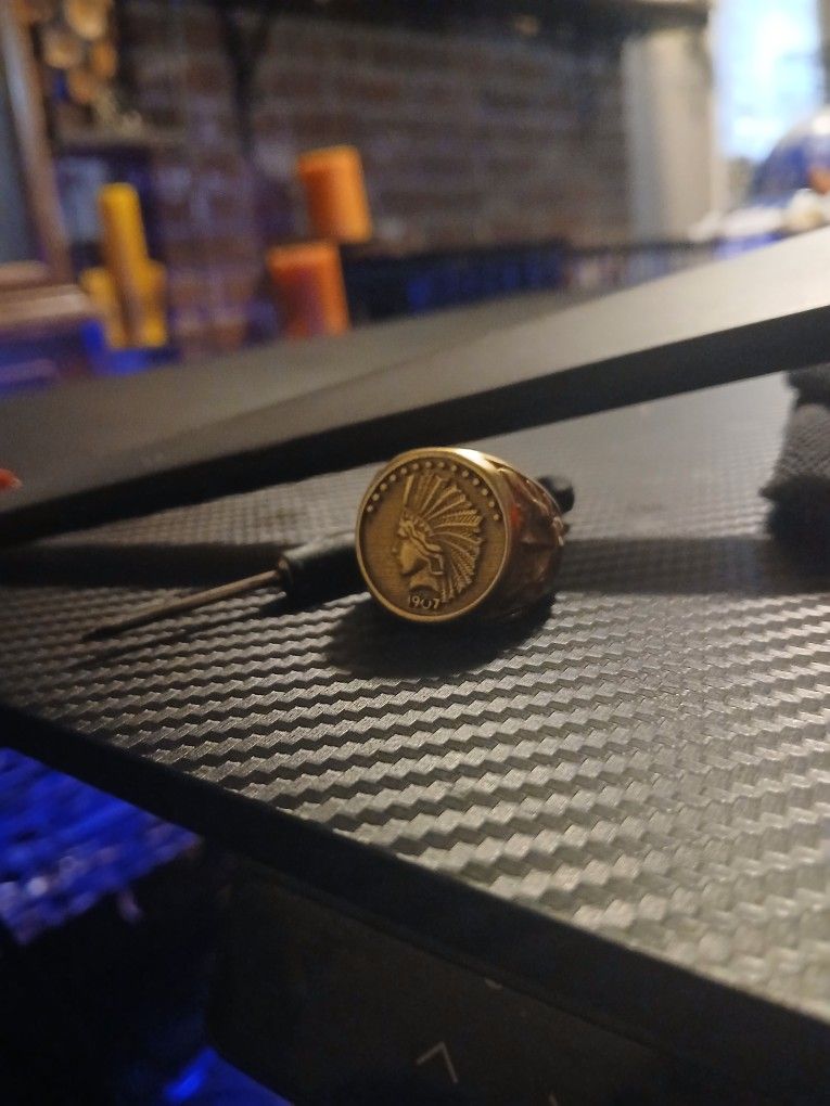 Gold Nugget Ring 18k 