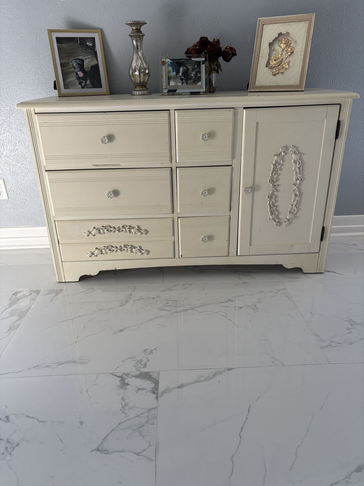 Beige White Dresser