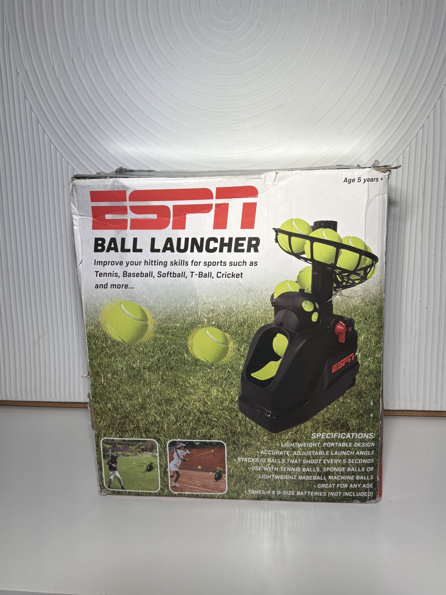 ESPI Ball Launcher β Portable Sports Trainer for Tennis, Baseball, Softball β Used β