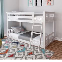 Max & Lily Twin Bunk Bed Low Height (50”)