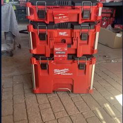 Milwaukee PACKOUT 22 in. Rolling Tool Box, 22 in. Large Tool Box and 22 in. Medium Tool Box ProSyste