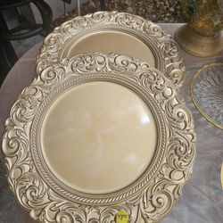 Gold Charger Plates Etc