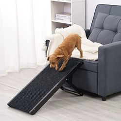 “New”18” Tall Wood Pet Ramp(non Slip Carpet)4 Level By. Adj. (up To 90 Lb. Limit)retail$99