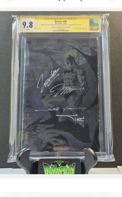 BATMAN #608 FOIL VARIANT CGC SS 9.8 4X SIGNED LEE LOEB WILLIAMS SINCLAIR 2ND PRINT Return Of Hush