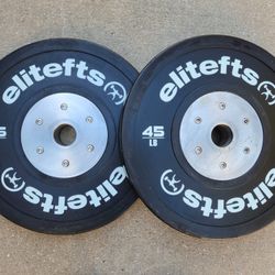 elitefts Competition Rubber Bumper Plates 45lbs