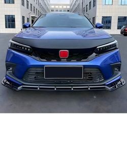 Fits 22-24 Honda Civic Sedan 4Dr SI Style Front Upper Grille + Front Garnish