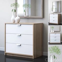 3-Drawer Dresser with Wood Frame