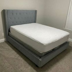 Queen Size Bed with New Mattress & Box Spring
