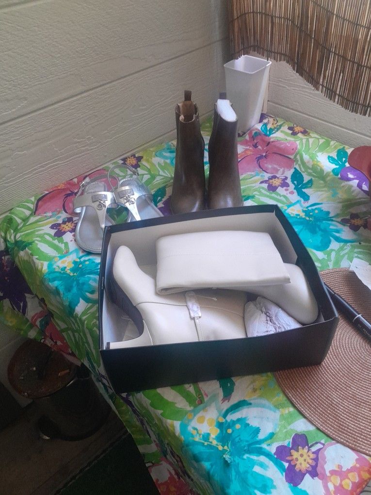 Brand New Boots and Silver Sandal