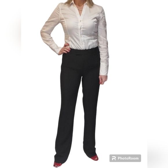 Melanie Lyne Black & white stipe Tuxedo pant size 4