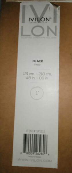Ivilon Drapery Set (Black) 48in X 86in