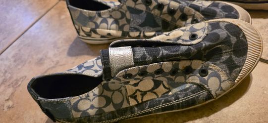 Coach Signature Canvas Slip-On Sneakers