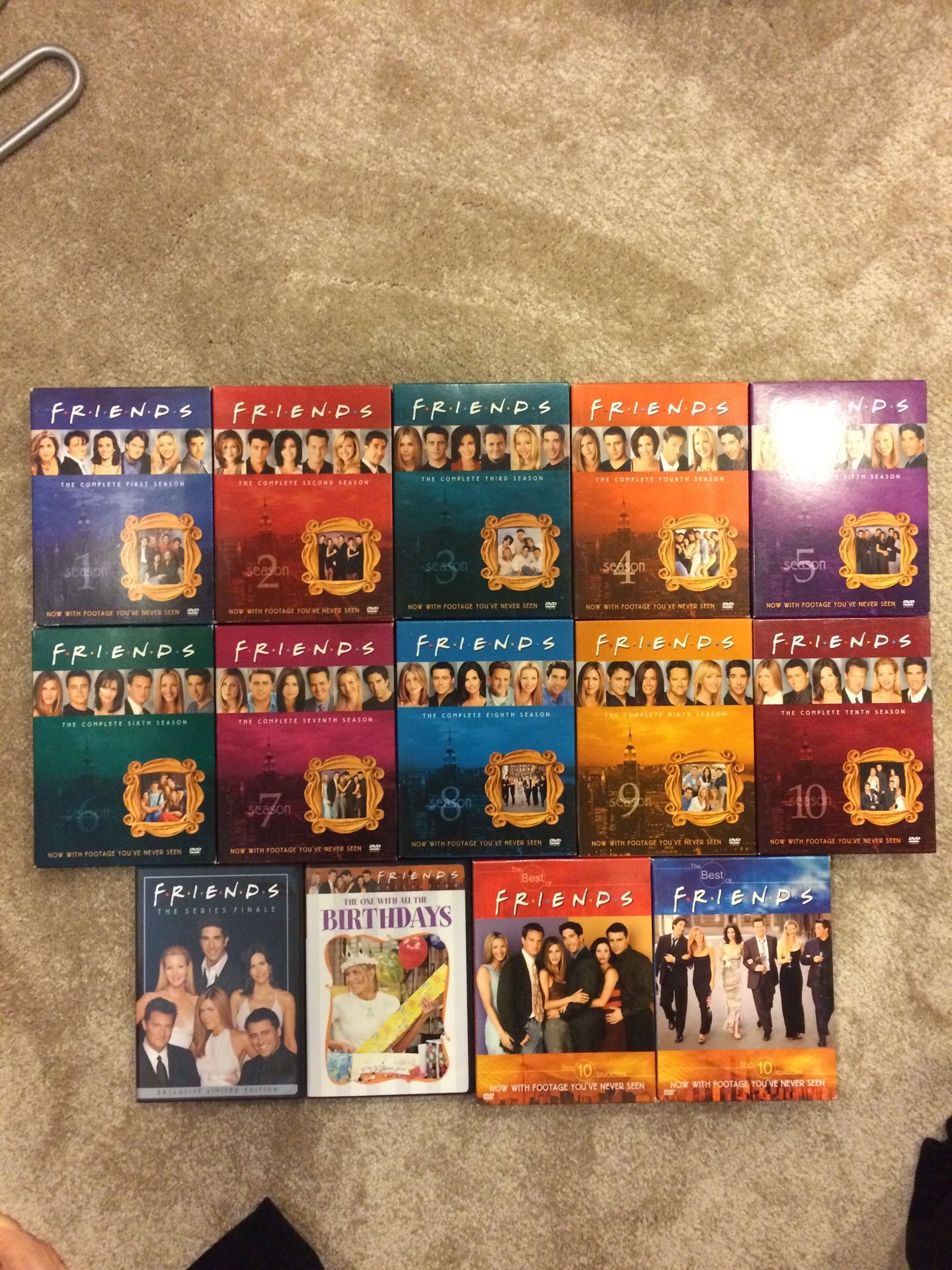 Friends DVDs (seasons 1-10 w/extras!)