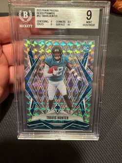 Travis Hunter 2025 Panini Phoenix Silver Pyramids RC BGS 9