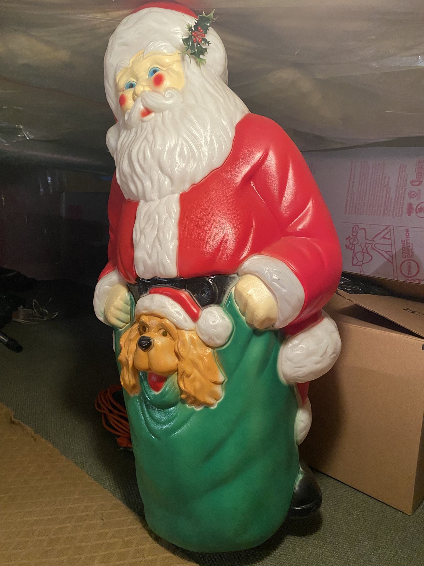 Santa Claus with Dog Christmas Decoration