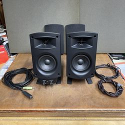 (Pair) Klipsch THX Pro Media 2.1 Desktop Speakers and cables *Tested*