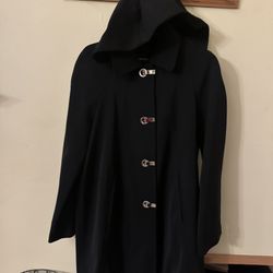 London Fog Black Trench Coat Timeless Design