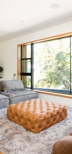 Turin Leather Ottoman