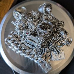 Lot Of Solid Sterling Silver Jewelry All .925 Some Designer "Clock And Colors"  Some Custom X20 Pieces 