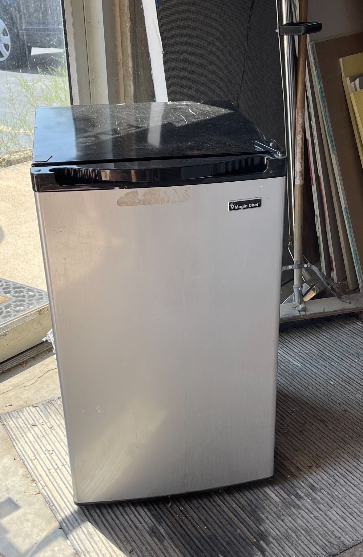 Magic Chef stainless steel front bar fridge