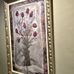 Large Art Frame Flowers Cuadro Hermoso Grande