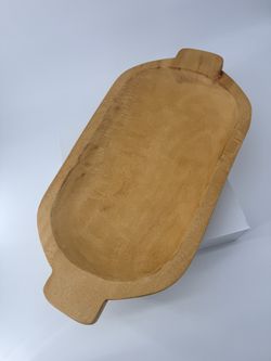 handcrafted wooden bread dough bowl from Threshold .