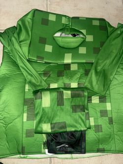 Minecraft Creeper Halloween Costume – Green Kids Costume – No Mask