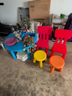 IKEA kids table , chairs, stools