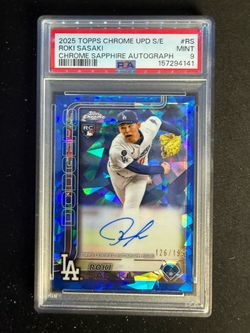 2025 Topps Chrome Update Sapphire Roki Sasaki - PSA 9