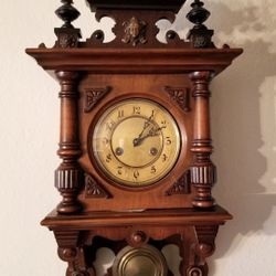 Antique Free Swinger Junghans German Regulator Wall Clock