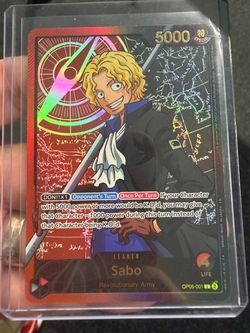 One Piece TCG Sabo Leader Card OP05-001 Special Rare