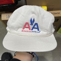 Vintage 1980’s American Airlines Corduroy Adjustable Hat Cap